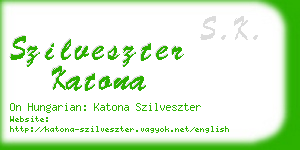 szilveszter katona business card